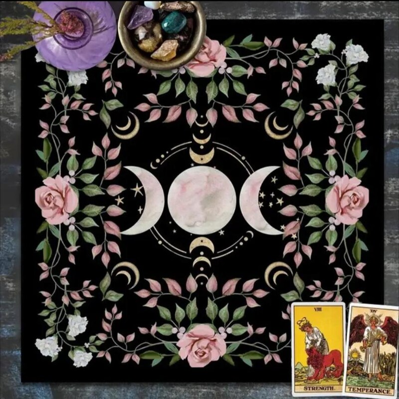 Witch Wiccan Pagan Pattern Print Floor Mat