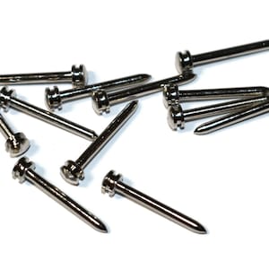 21.9MM x 1.9MM Pack of 12 Accordion Bellows Pins. Accordion Repair Parts. Accordion Accessories. (NICKEL COLOR)