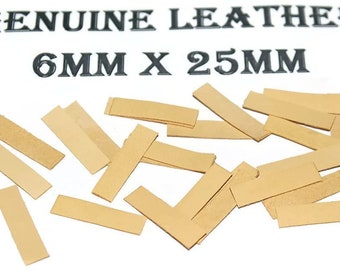 Accordion Repair Reed Valves. Genuine Leather. Size 6mm x 25mm (Pack of 25)