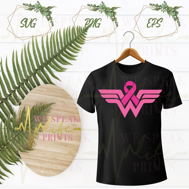 Download Wonder Woman Fight Cancer SVG Files Wonder Woman DXF Cutting | Etsy