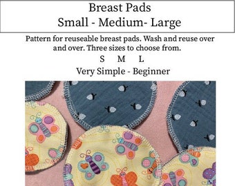 DIGITAL DOWNLOAD - PDF Pattern - Breast Pads, Breastfeeding, anti leakage, pul fabric, breast pad sewing pattern, maternity, breastfeeding