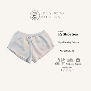 Pantalones cortos deportivos para mujer, patrón de costura digital en PDF para mujer. Pantalones cortos deportivos bonitos y ligeramente atrevidos.