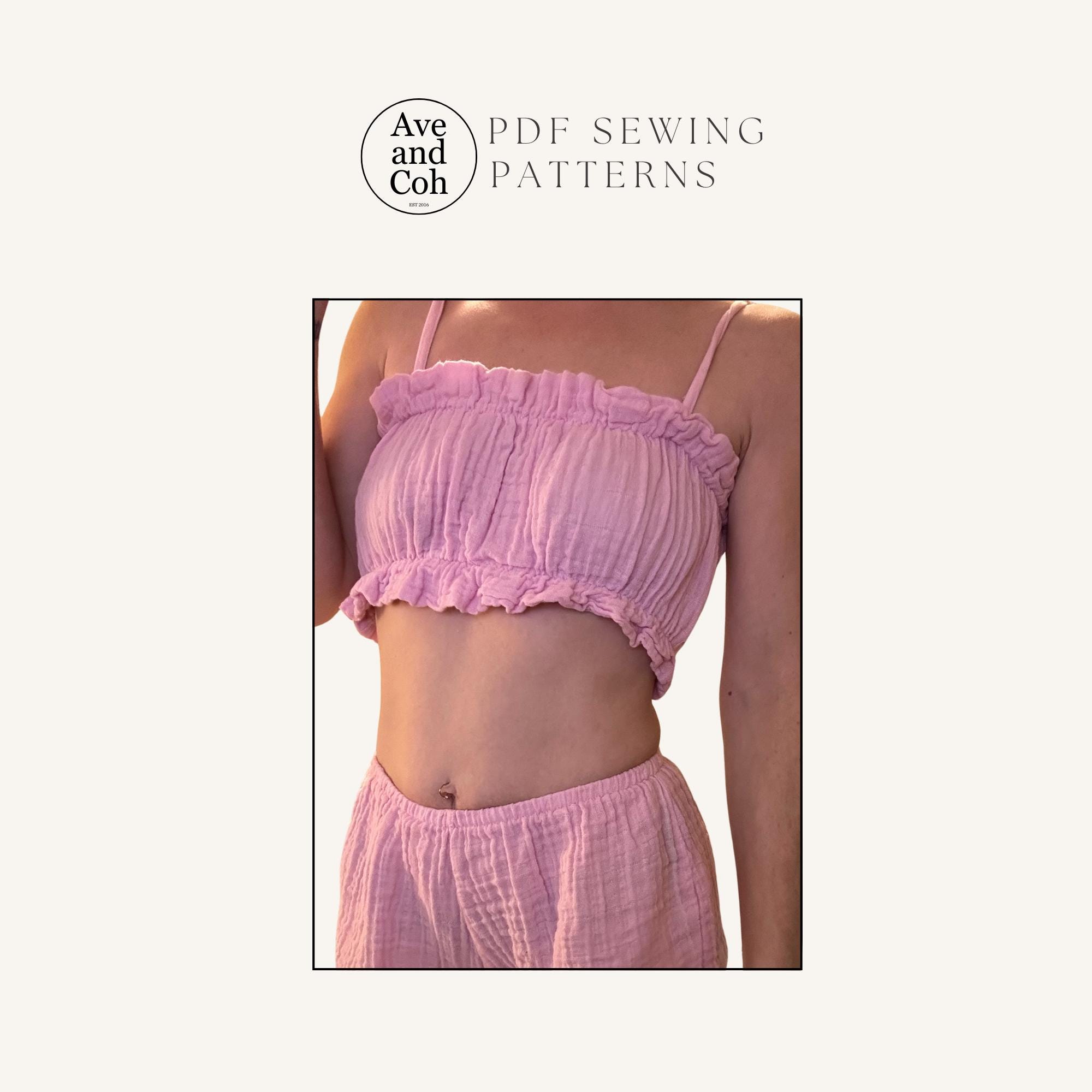 Women's Ruffle Intimate Top PDF Sewing Pattern Digital Download Womens ...