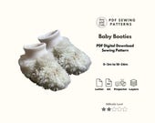 Sewing Pattern Baby Booties PDF Digital Download 0-3m to 18-24m