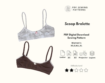 Shallow Scoop Bralette PDF Naaipatroon Dames