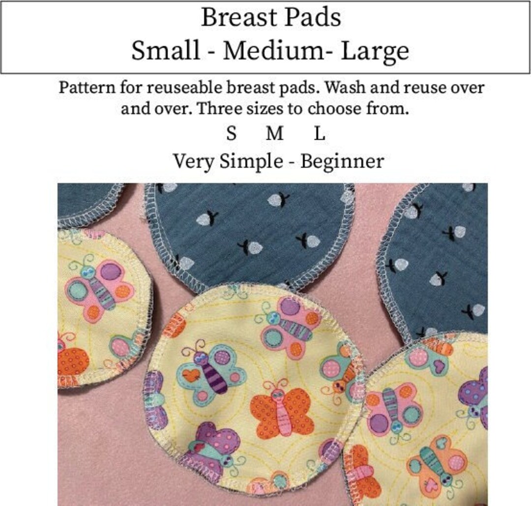 DIGITAL DOWNLOAD PDF Pattern Breast Pads, Breastfeeding, Anti Leakage