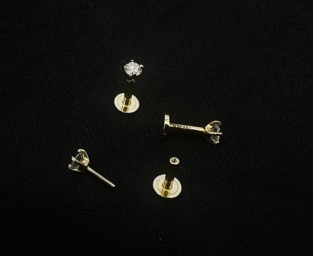 10 Pcs Crystal Diamond Earring Posts for Jewelry Making Gold Earring Post  Silver Earring Post Black Earring Post Diamond Stud 