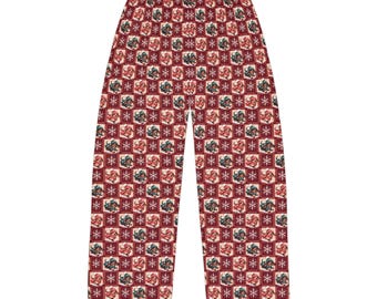 Pantalones de pijama navideños con estampado de perro salchicha, pijamas familiares