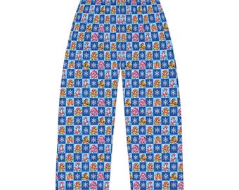 Pantalones de pijama con estampado de dinosaurios de invierno, pijamas familiares