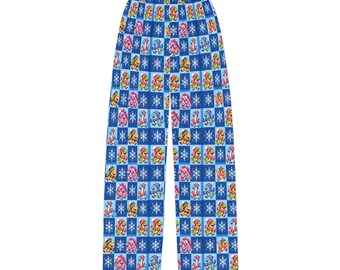 Pantalones de descanso con estampado de dinosaurios de invierno, pijamas familiares