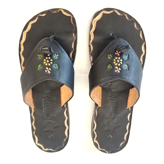mexican huaraches black