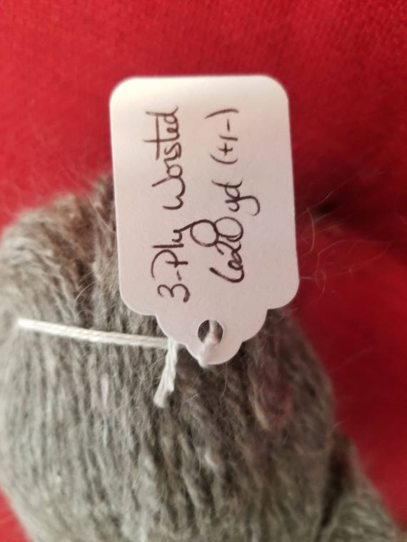 worsted weight 3 ply 50/% Angora // 50/% Wensleydale lamb 600yrds 1 skein