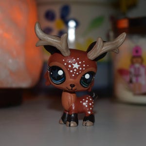 ooak lps custom - hand painted star deer