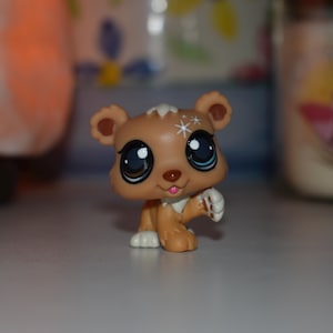 ooak lps eye repaint - hand painted baby bear