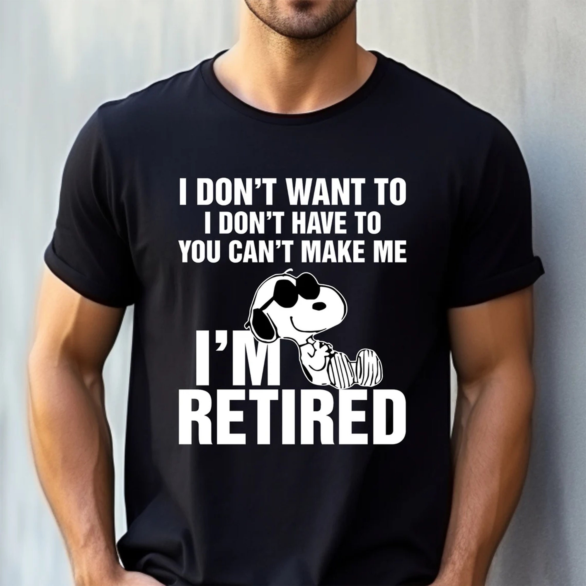 snoopy retired t shirt