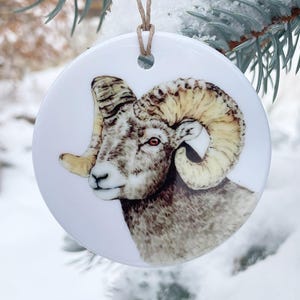 Bighorn Sheep Ornament: Sheep hunting ornament