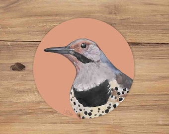 Norther flicker Sticker, Woodpecker Sticker, Birds Stickers, Wildlife Sticker, Northern Flicker illustration, Northern flicker vinyl