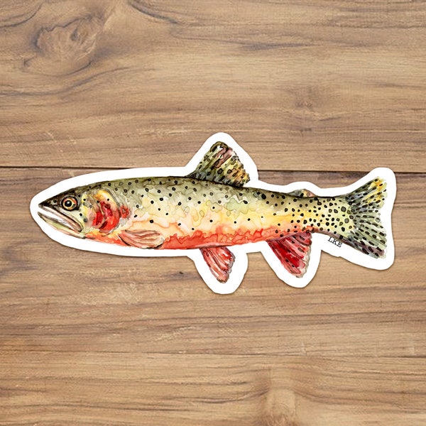 Rio grande cutthroat trout sticker, cutthroat trout sticker, trout sticker, fish sticker, colorado sticker, fishing sticker, fisherman gift