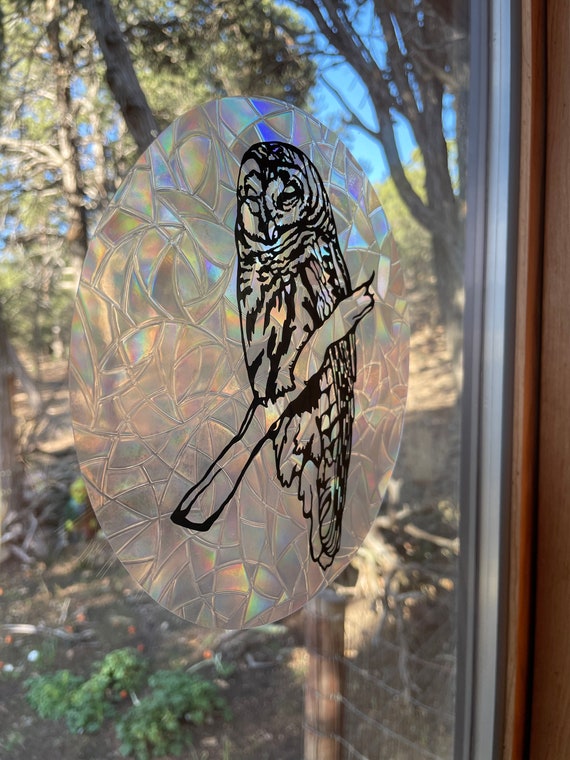 Owl Suncatcher Prism Window Sticker Holographic Window Film Owl