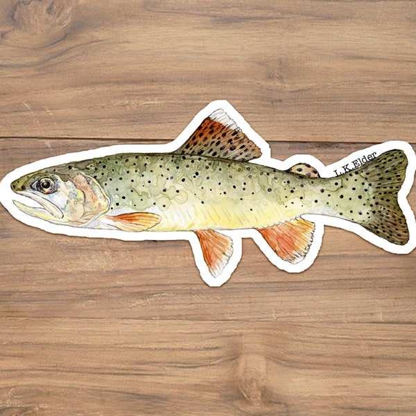Apache trout vinyl sticker, Arizona Fish Sticker, cutthroat trout sticker, trout sticker, Apache trout painting, Arizona trout sticker