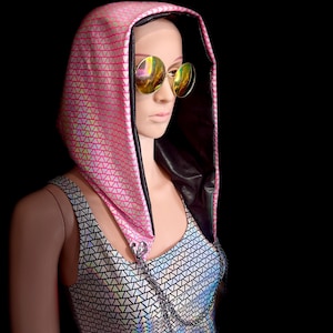 Black Rave Hood With Chain - Etsy display picture 3