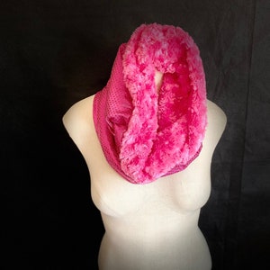 Pink Fur scarf Rave hood REVERSIBLE burning man festival