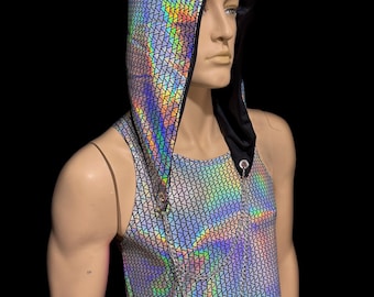 ENIGMA | Reversible Hood With Chain | Rave Hood - Etsy display picture 3