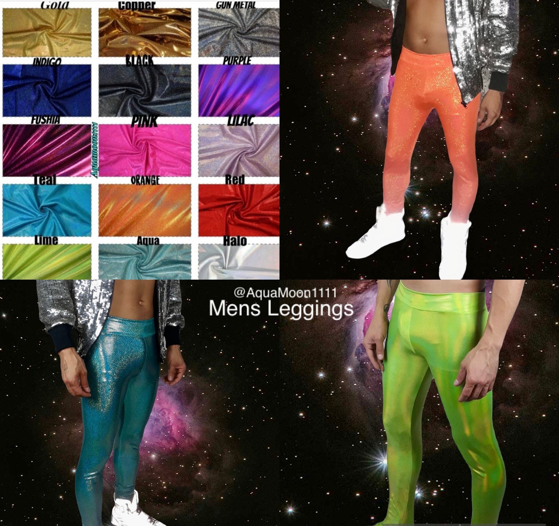 Mens Leggings Meggings Holographic Rave Festival Outfit - Etsy
