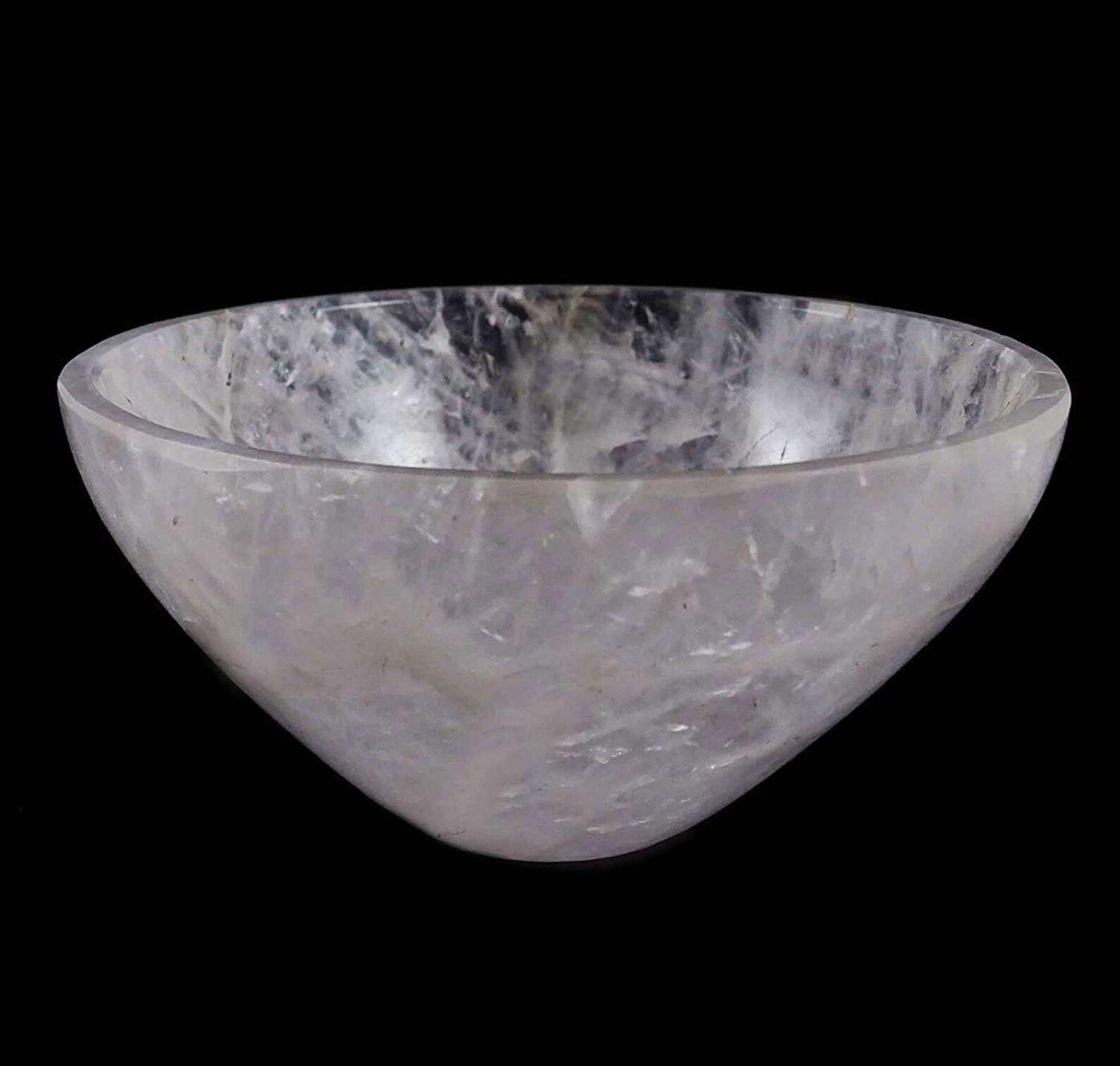 Crystal Quartz Stone Hand Carved Bowl Spiritual Stone Energy Etsy
