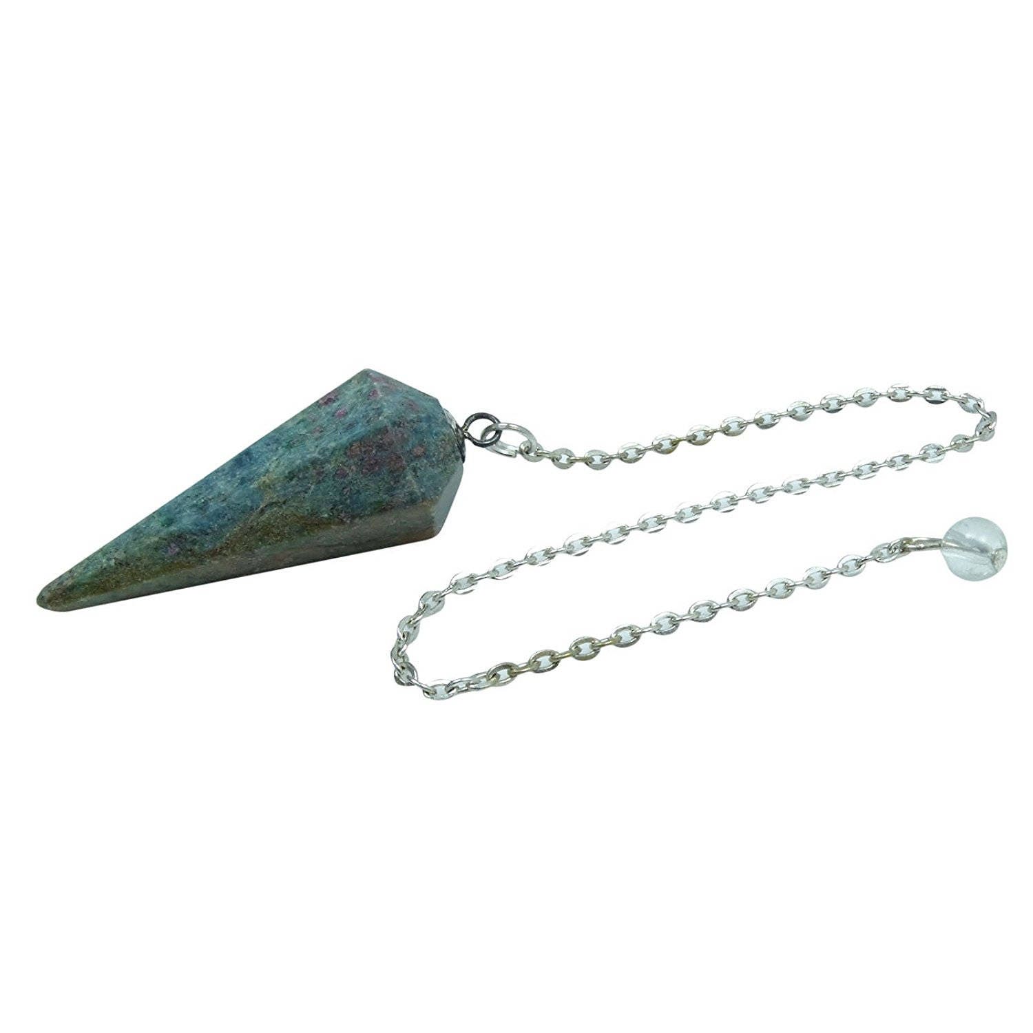 Rose Quartz Stone Faceted Cone Pendulum Dowsing Reiki Gemstones Spiritual Gift