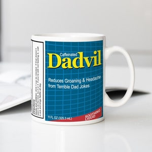 Dad Jokes Mug: Dadvil for Excessive Groaning! | Father&#39;s Day Gift Dad Birthday Gift Christmas Dad From Daughter From Son