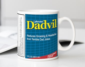 Dad Jokes-mok: Dadvil voor overmatig kreunen! | Vaderdagcadeau Vader Verjaardagscadeau Kerst Vader van dochter van zoon