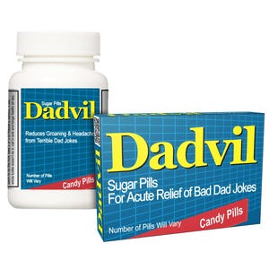 Caja o botella Dadvil: Regalo de broma para el Día del Padre o cualquier ocasión.