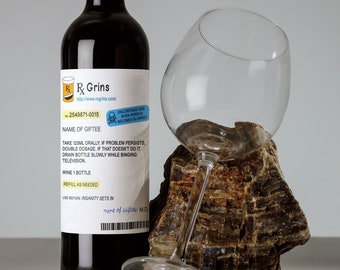 Personalized Wine Label: Prescription Wine | Birthday Gift, Secret Santa Gift, Anniversary Gift, Doctor Gift, Nurse Gift, Pharmacist Gift