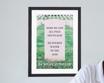 Chemistry Lab Poster: Be Smart in the Lab - Tombstone High School Classroom Poster