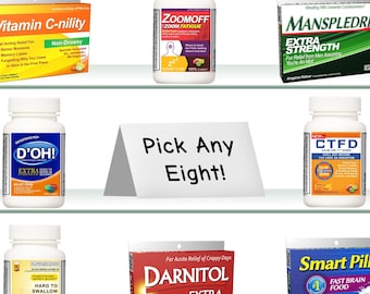 Choose Any Eight Joke Medicines at 25% off! We'll send you enough gags to fill your medicine cabinet!