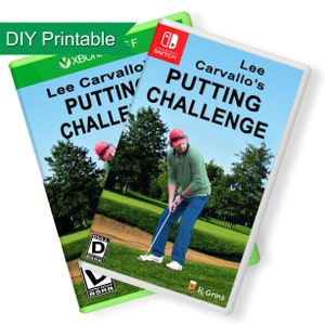 Joke Video Game Cover - Lee Carvallos Putting Challenge! Lustiges Gag Geschenk für Gamer