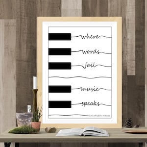 Piano Art Gift for Musician Classical Music Poster Piano Poster Music Art Music Teacher Gift image 1