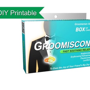 Groomsman Gift: Groomiscon Candy Box | Printable Funny Groomsmen Gifts Groomsmen Proposal