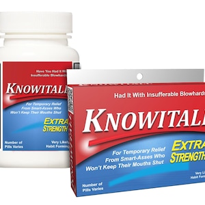 Funny Coworker Gift: Knowitall! Office Gag Gift Box or Bottle | nerdy gifts office party gift for boss dad gift secret santa gift for men