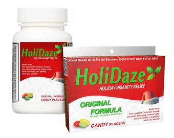 Regalo divertido para el amigo invisible: ¡Caja o botella de bombones navideños! Regalo perfecto para rellenar calcetines navideños.