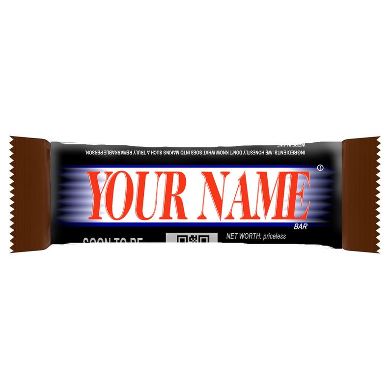 Personalized Candy Bar Wrapper Set: Custom Names, 4 Styles - Etsy