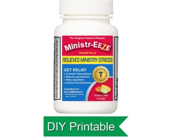 Pastor Gift: Ministr-Eeze Bottle (DIY Printable)