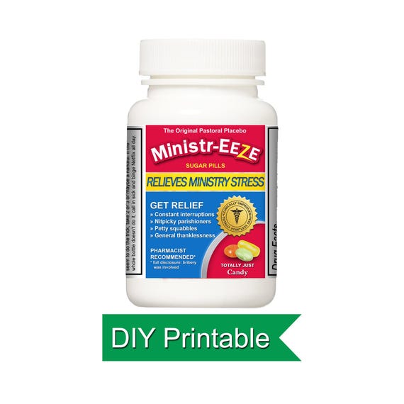 Pastor Gift: Ministr-Eeze Bottle (DIY Printable)