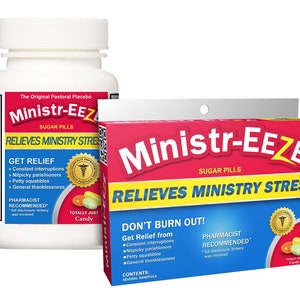 Pastor Gift: Ministr-Eeze Box or Bottle! Gag Gift for Pastor Minister Gift Priest Gift Christian Religious