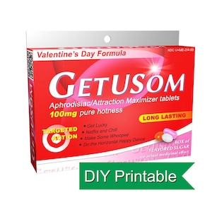 Sjabloon grappige Valentijnsdagdoos: GetUSom DIY-gagcadeau (afdrukbaar) afbeelding 1