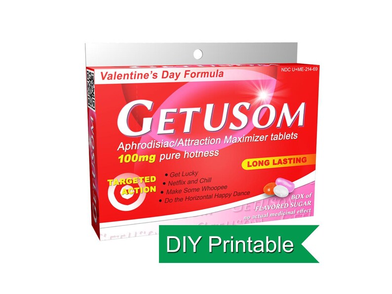 Sjabloon grappige Valentijnsdagdoos: GetUSom DIY-gagcadeau (afdrukbaar) afbeelding 1