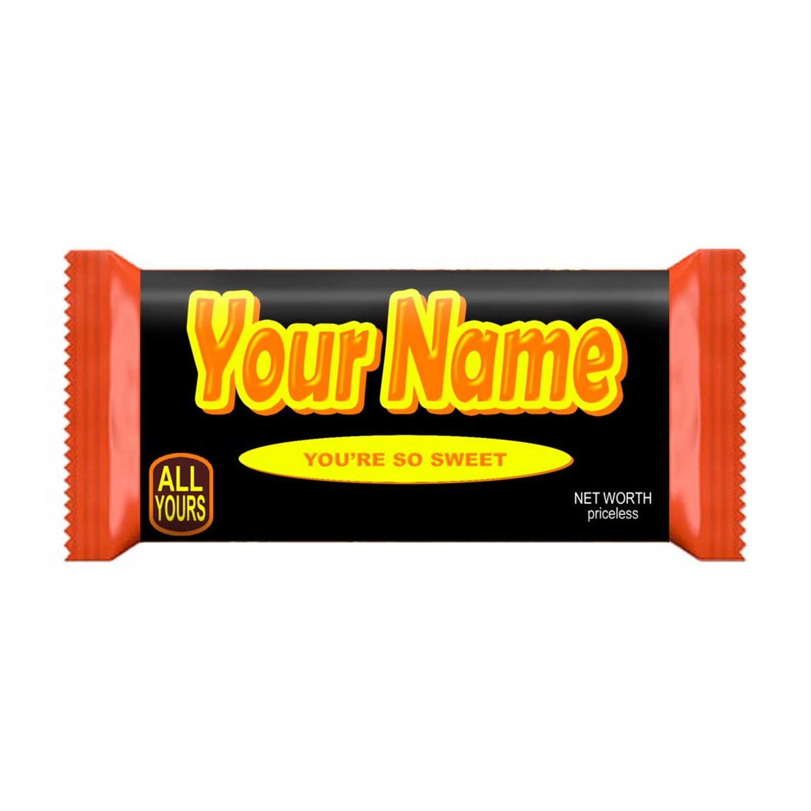 Personalized Candy Bar Wrapper Set: Custom Names, 4 Styles - Etsy