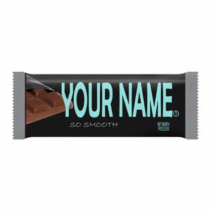 Personalized Candy Bar Wrapper Set - Four styles of wrappers for four different candy bars with your custom names