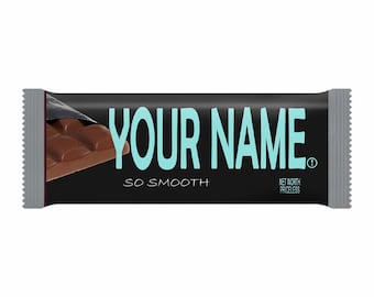 Personalized Candy Bar Wrapper Set - Four styles of wrappers for four different candy bars with your custom names